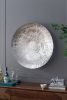 Silver Textured Oversized Disc, Wall Decor for Living Room Bedroom Entryway Office, Set of 3