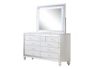 Sterling Queen 5 PC LED Bedroom set made with wood in White Color