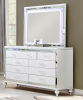 Sterling Queen 5 PC LED Bedroom set made with wood in White Color