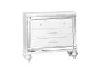 Sterling Queen 4 PC LED Bedroom set made with wood in White Color