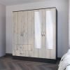 Armoire Ron, Bedroom, Black / Light Gray