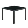 Nesting Coffee Table Set of 2;  Square Modern Stacking Table with Tempered Glass Finish for Living Room; Black