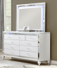 Sterling Queen 4 PC LED Bedroom set made with wood in White Color