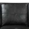 Black Faux Living Room Sofa Set