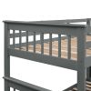 Stairway Twin-Over-Full Bunk Bed with Storage and Guard Rail for Bedroom, Gray color(OLD SKU :LP000019AAE)