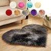 Heart Shaped Faux Sheepskin Area Rug