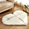 Heart Shaped Faux Sheepskin Area Rug