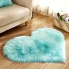 Heart Shaped Faux Sheepskin Area Rug